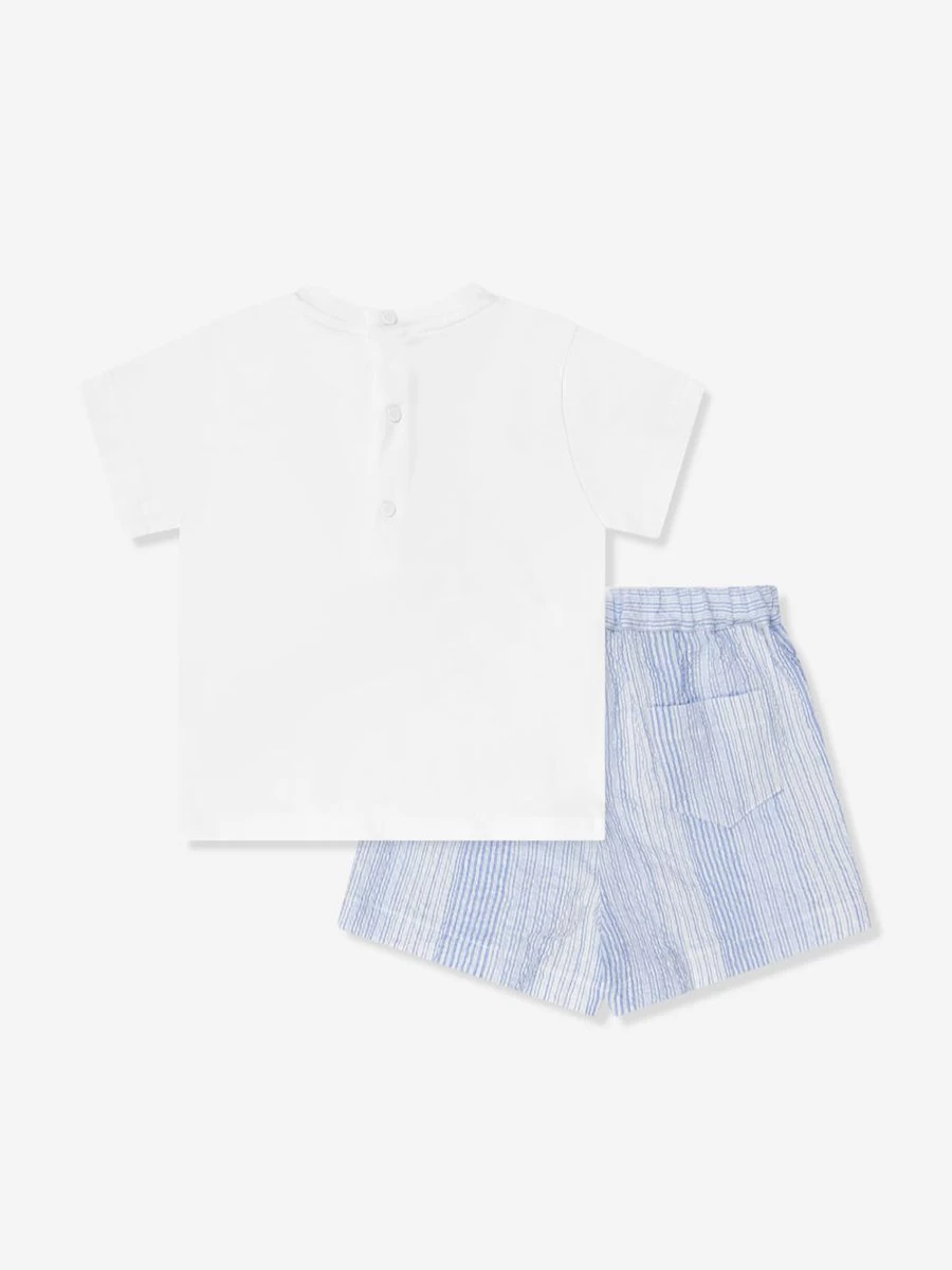 Emporio Armani Baby Boys Blue T-Shirt and Shorts Set