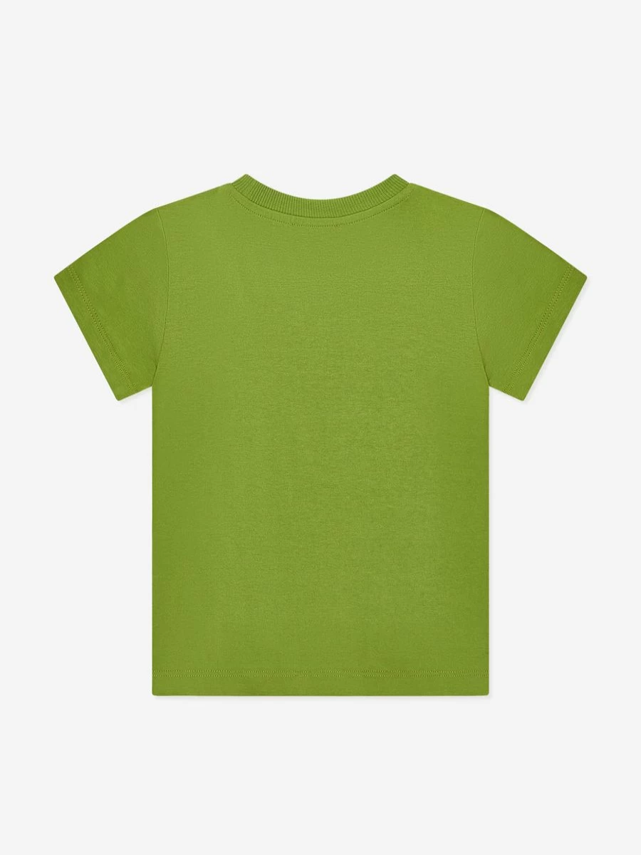 Moschino Kids Boys Green Teddy Bear Graphic T-Shirt