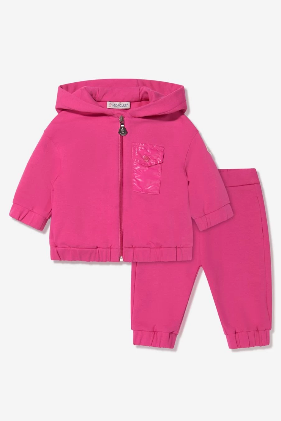 Moncler Enfant Baby Girls Pink Pocket Tracksuit - Soft & Stylish Outfit