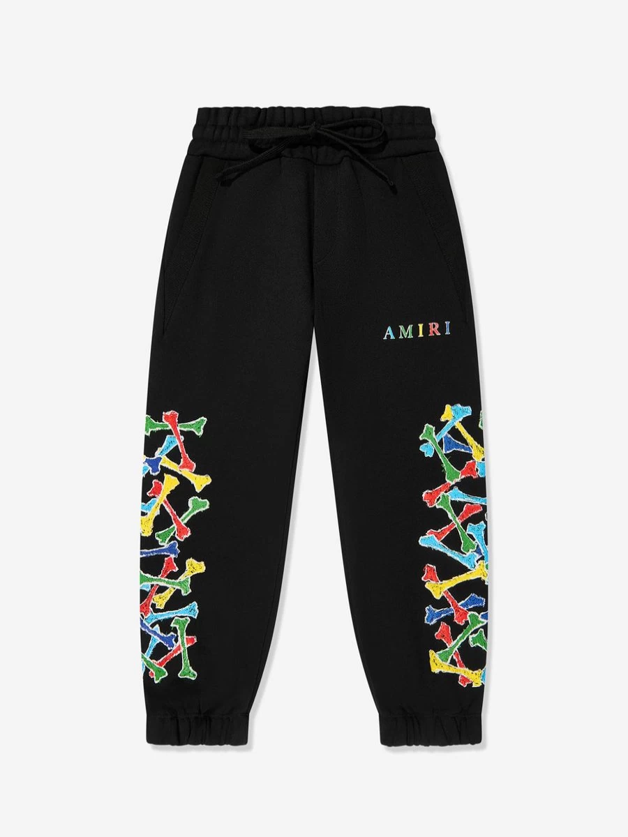 Amiri Boys Black Scribble Bones Print Joggers Pants
