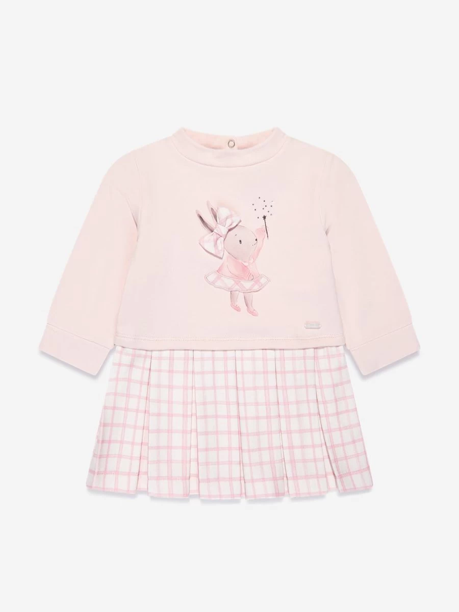 Patachou Baby Girls Pink Rabbit Sweater Dress - Soft & Cute Outfit