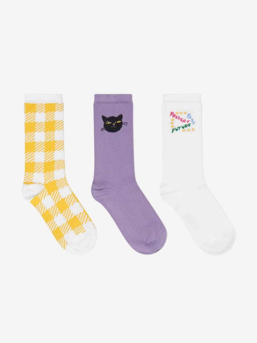 Mini Rodini Girls' Organic Cotton Socks 3-Pack | Soft & Durable Kids Socks | Eco-Friendly Toddler Socks by Childsplay Clothing