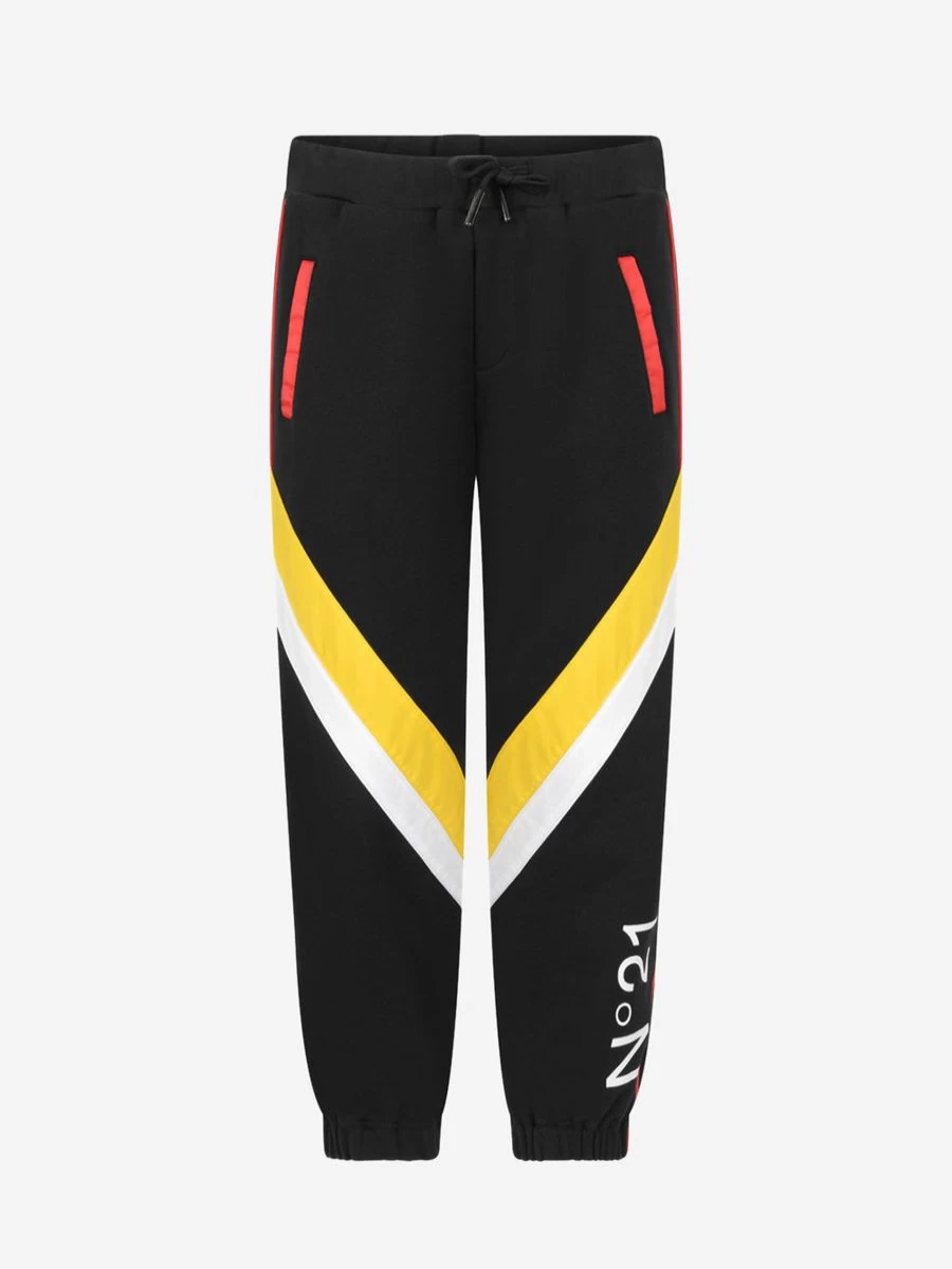 N°21 Boys' Cotton Logo Joggers - Comfortable Casual Pants for Kids