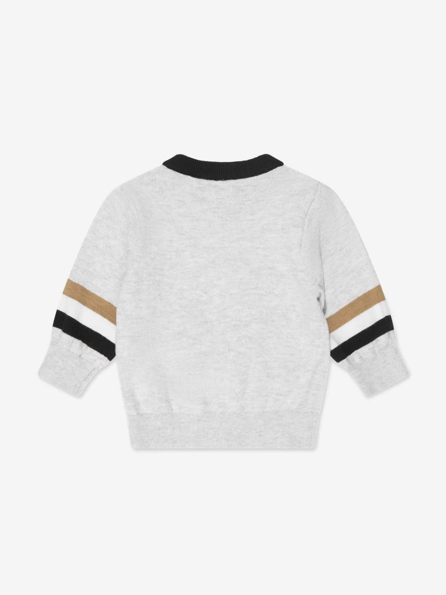 BOSS Baby Boys Grey Knitted Jumper - Soft & Stylish Winter Pullover