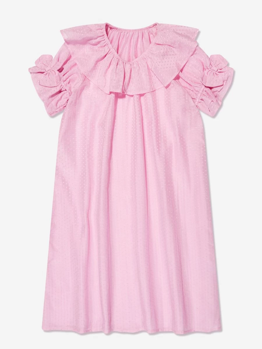 Amiki Girls Violet Silk Amara Nightdress - Luxurious Children's Sleepwear