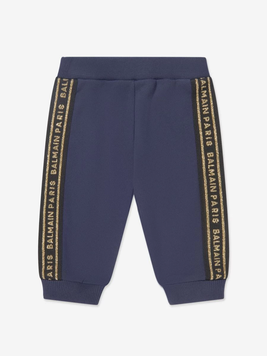Balmain Baby Navy Logo Joggers for Infants and Toddlers