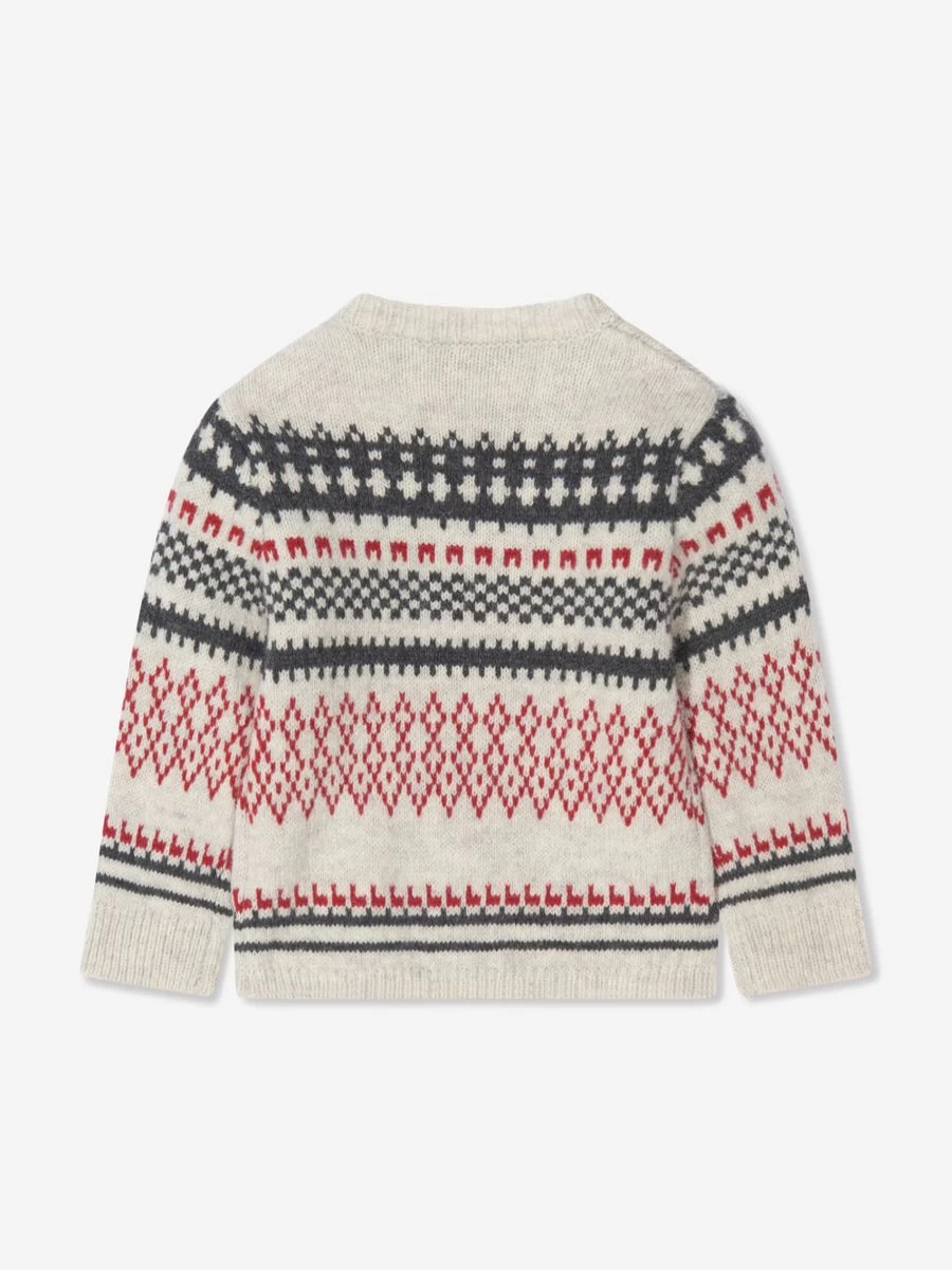 Bonpoint Baby Girls Grey Wool Berthilie Jumper - Premium Knitwear for Infants
