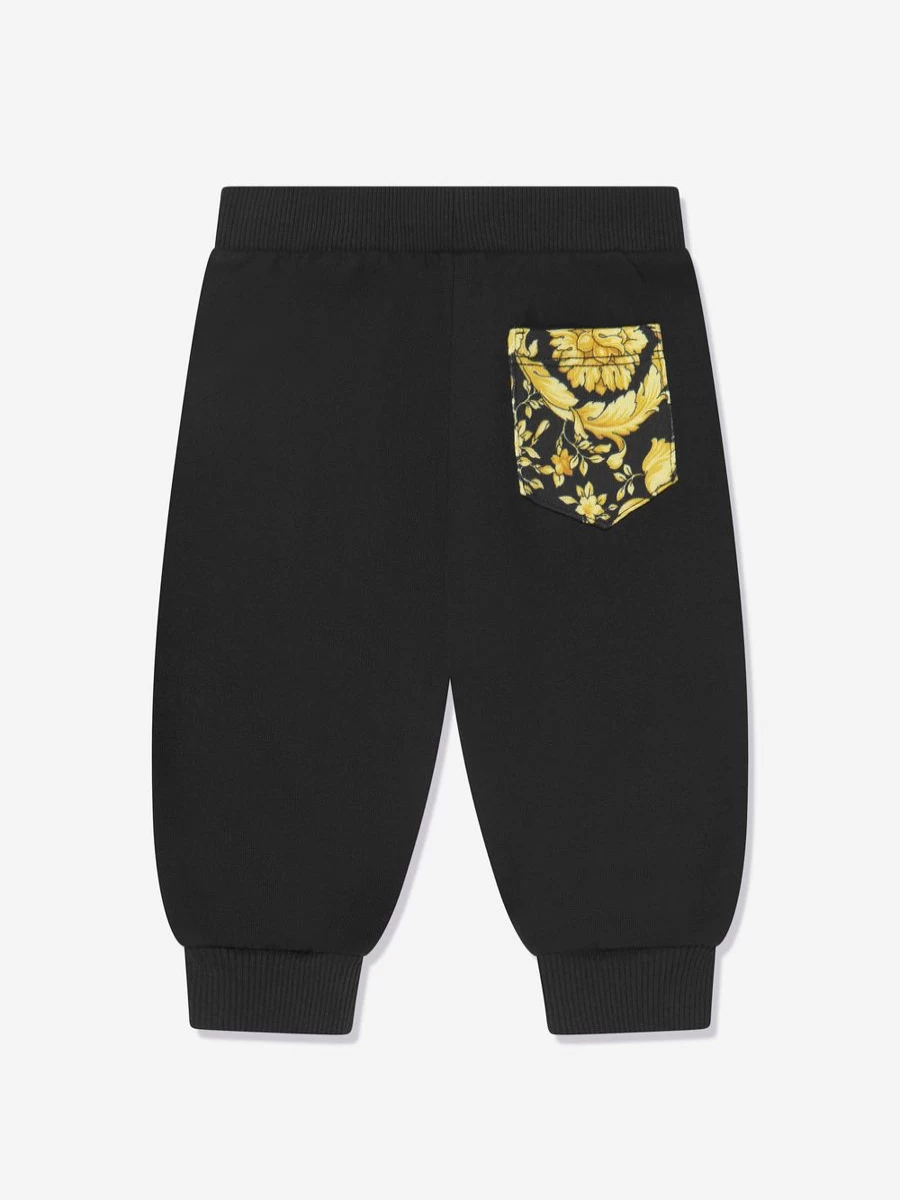 Versace Baby Barocco Black Joggers for Infants