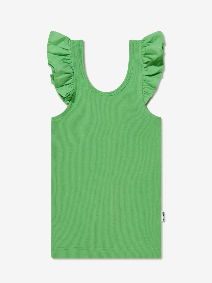 Molo Teen Girls Organic Cotton Ranja Top - Eco-Friendly Green Casual Wear