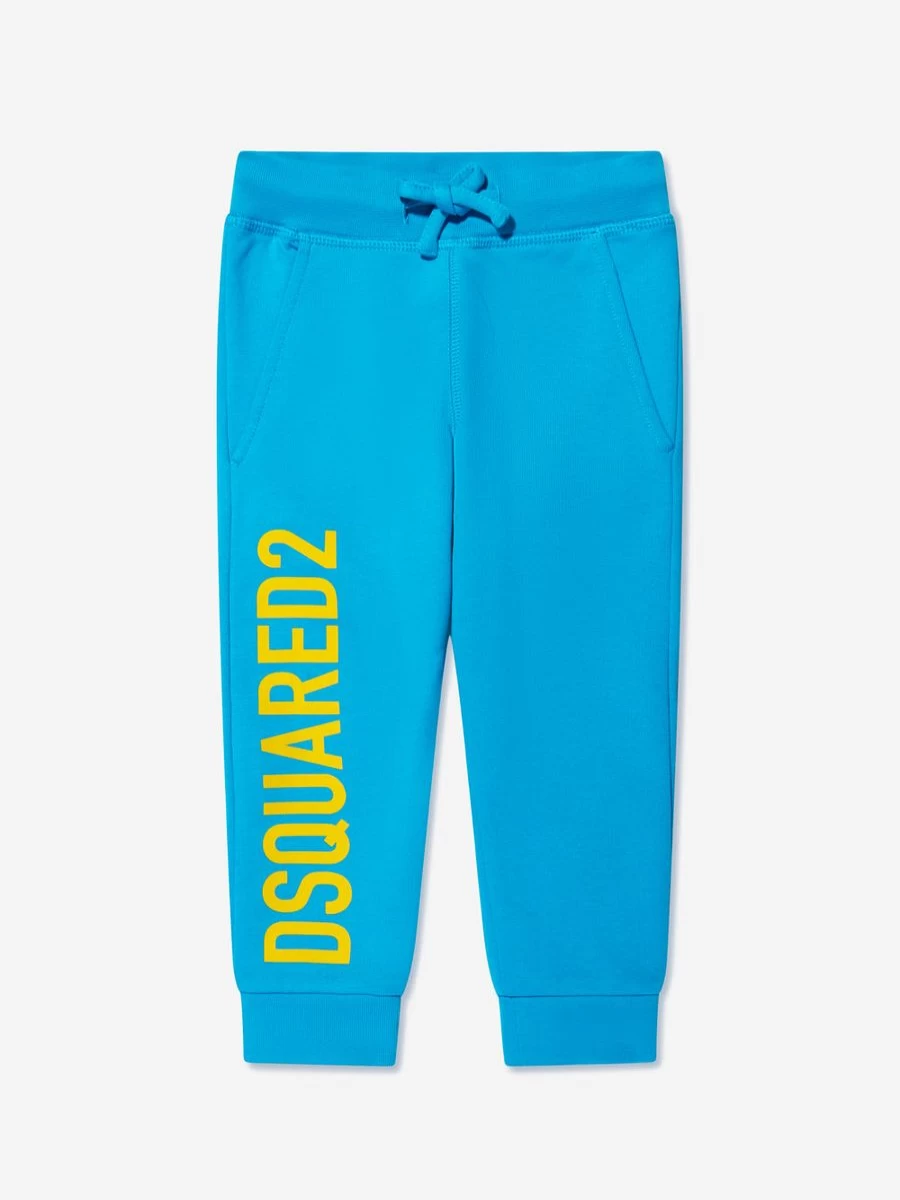 Dsquared2 Kids Boys Blue Logo Pants - Stylish Casual Trousers for Boys