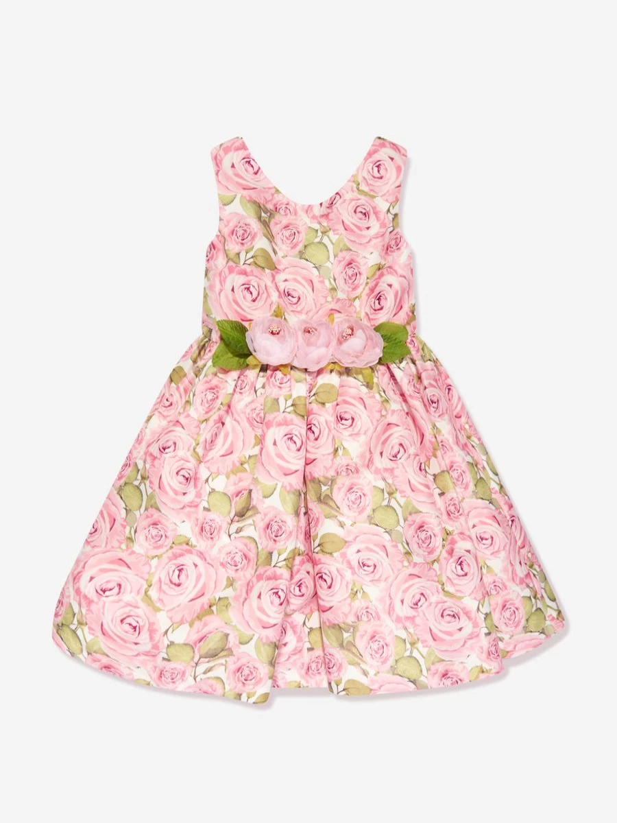 "Mama Luma Baby Girls Pink Rose Dress - Floral Toddler Dress"
