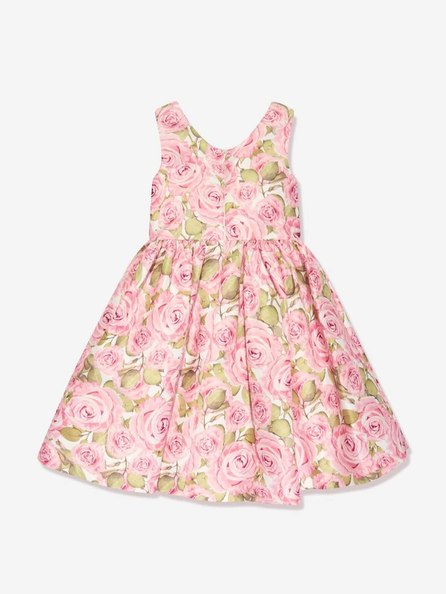 "Mama Luma Baby Girls Pink Rose Dress - Floral Toddler Dress"