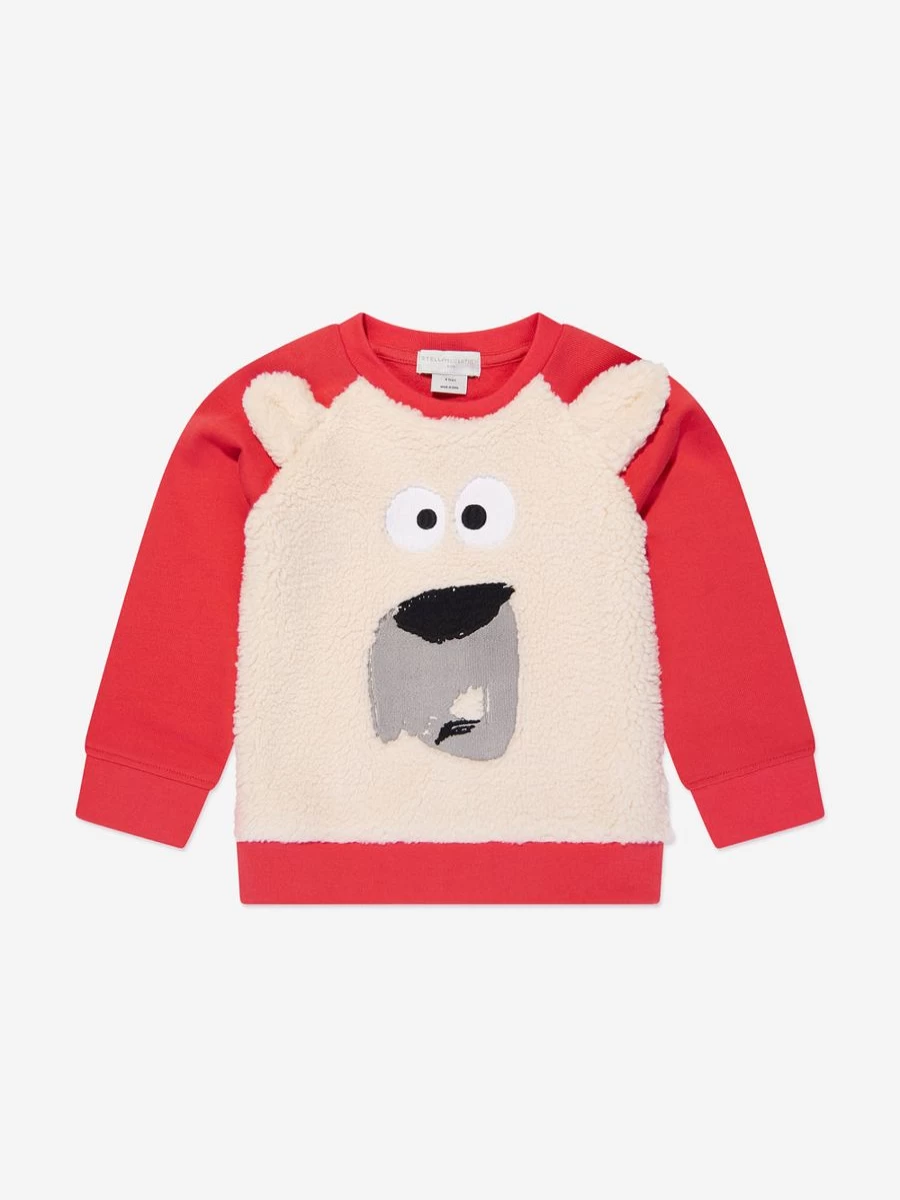 Stella McCartney Kids Boys Red Bear Print Sweatshirt