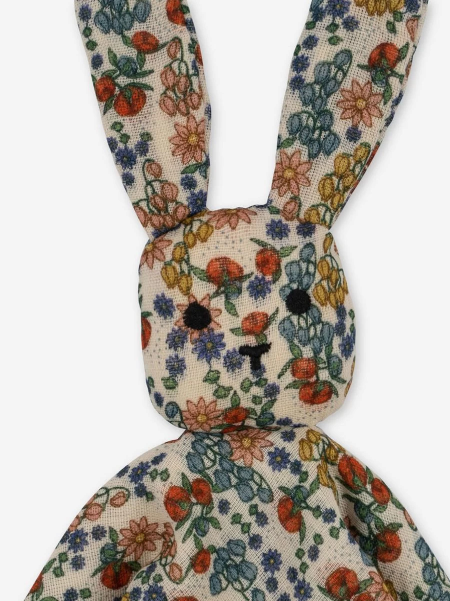 Konges Slojd Baby Sleepy Rabbit Lovey Comforter - Soft 33.5Cm Multicolor Security Blanket for Infants