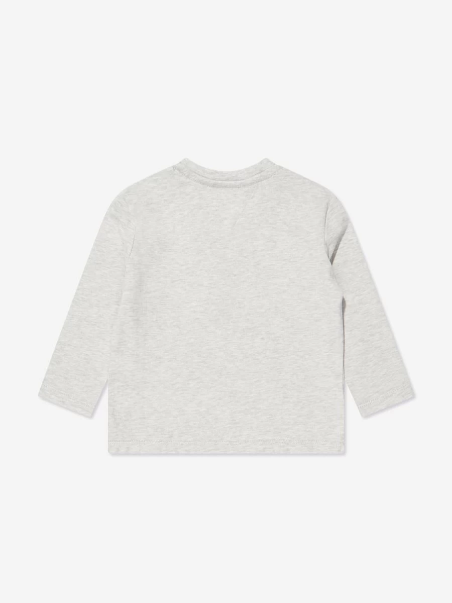 Tommy Hilfiger Girls Grey Monogram Long Sleeve Baby T-Shirt