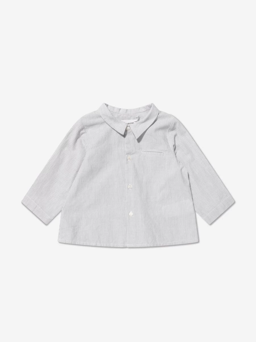 Bonpoint Grey Boubou Shirt for Baby Boys – Premium Cotton Traditional African Wear