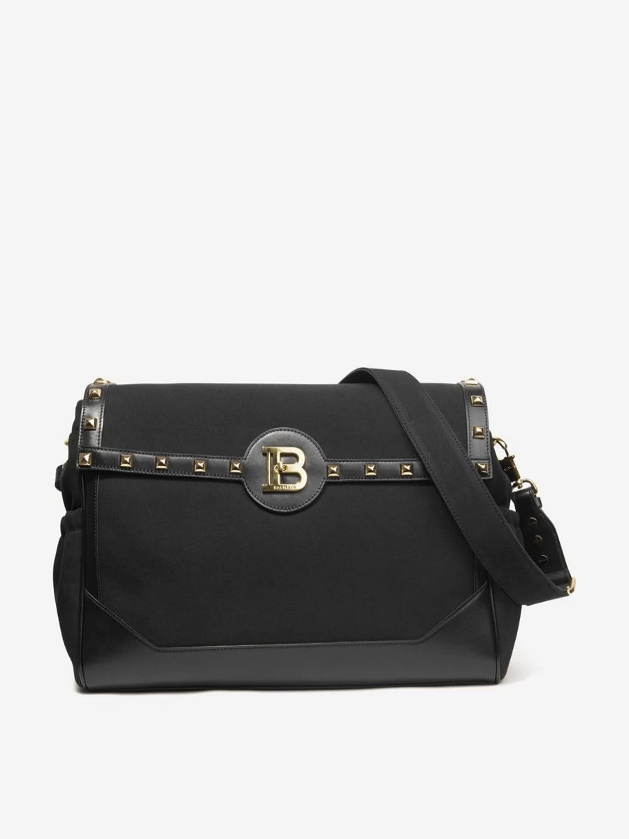 Balmain Baby Changing Bag - Stylish Black Diaper Bag for Infants