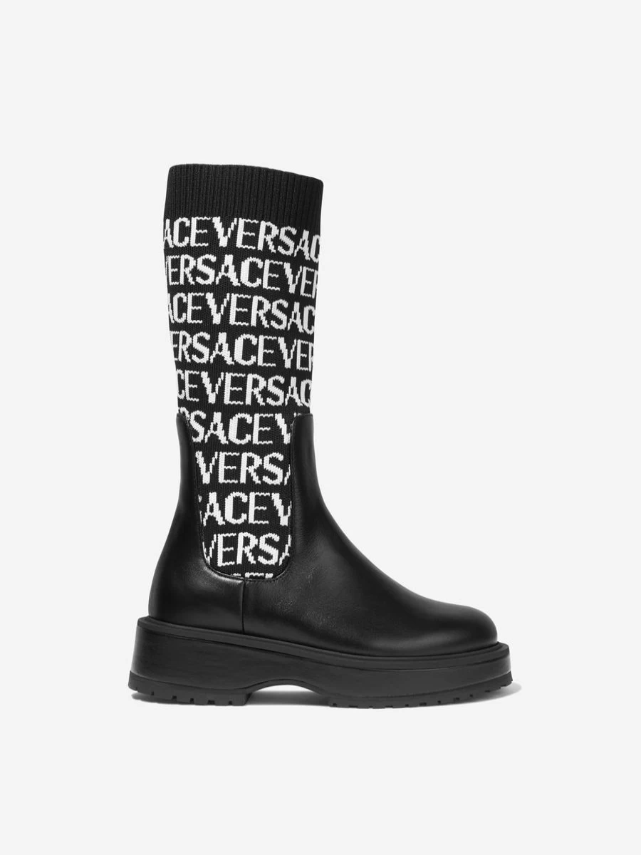 Versace Teen Girls High Sock Boots | Fashion Footwear for Teens