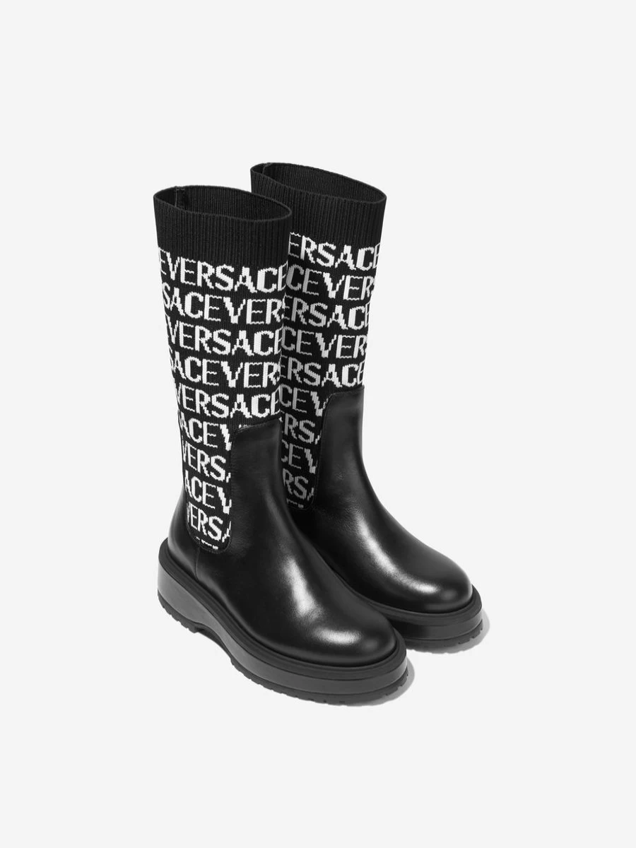 Versace Teen Girls High Sock Boots | Fashion Footwear for Teens