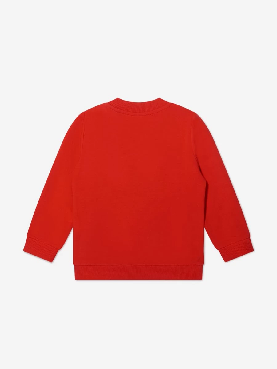 Moschino Kids Baby Red Holiday Teddy Bear Sweatshirt for Christmas