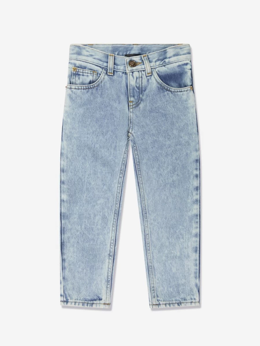 Versace Girls Blue Slim Fit Jeans for Stylish Comfort