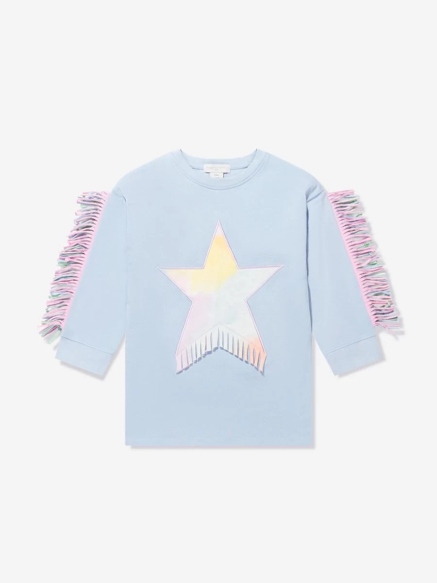 Stella McCartney Kids Blue Star Sweater Dress for Teen Girls