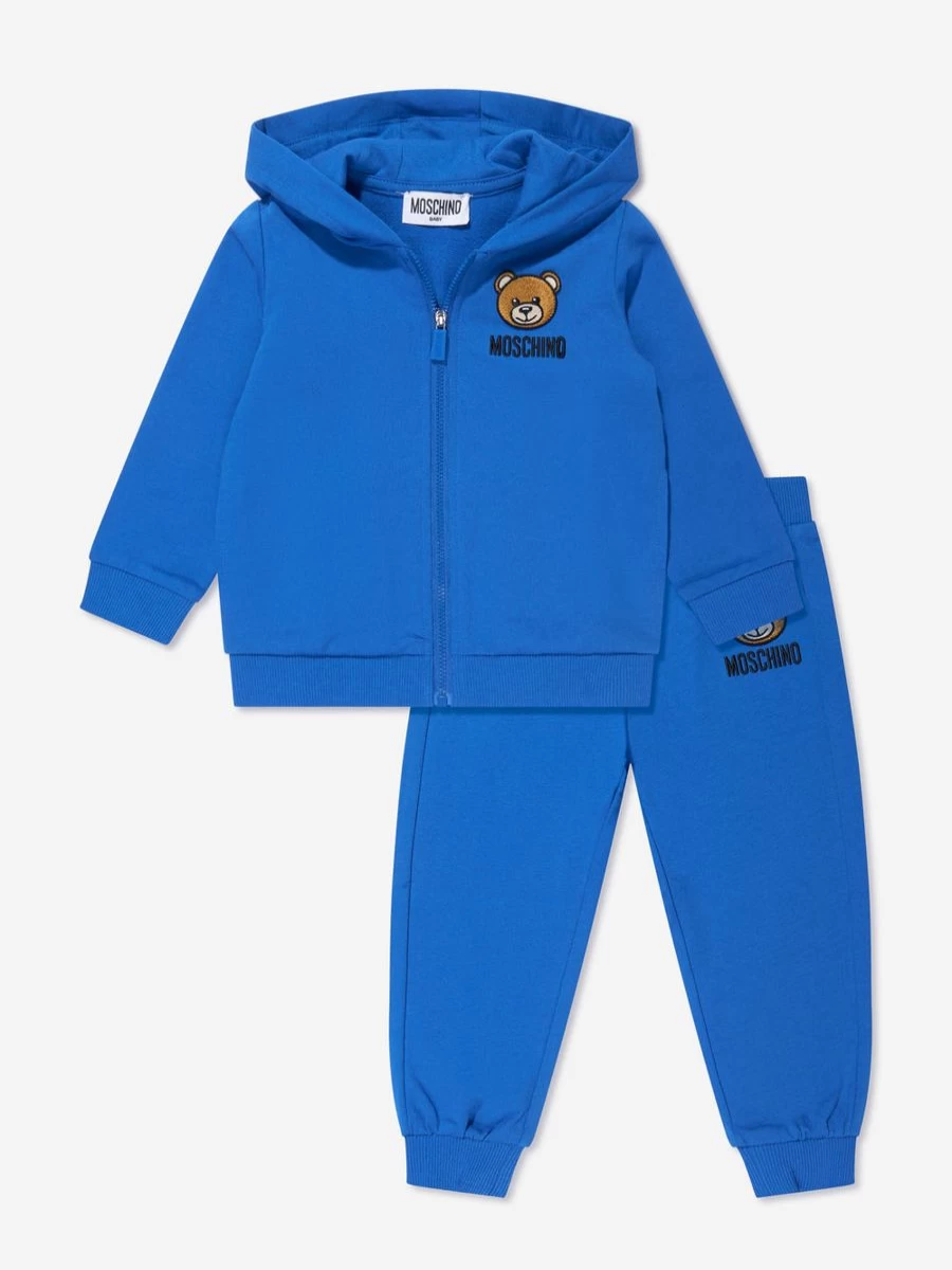 Moschino Kids Baby Blue Teddy Bear Tracksuit for Infants