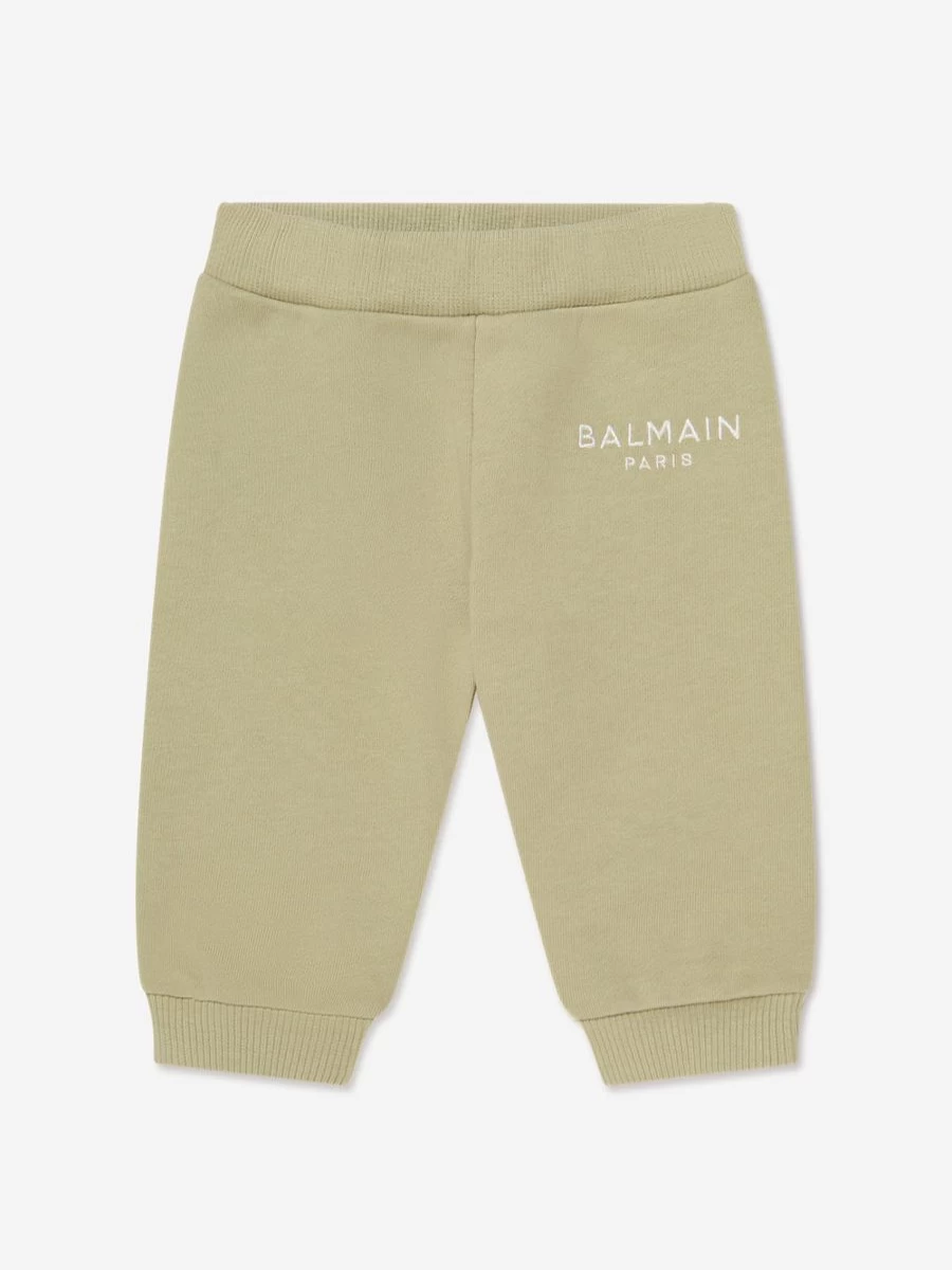 Balmain Boys' Green Logo Joggers for Baby