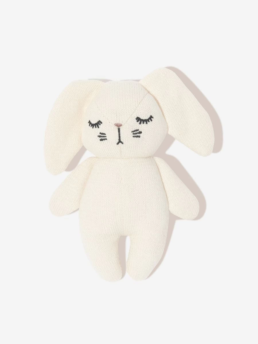 Konges Slojd Ivory Baby Mini Rabbit Soft Toy - Cuddly Plush Bunny for Newborns & Infants