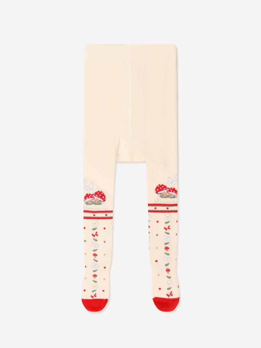 Monnalisa Baby Girls Jacquard Tights - Elegant & Comfortable Tights for Girls by Childsplay Clothing