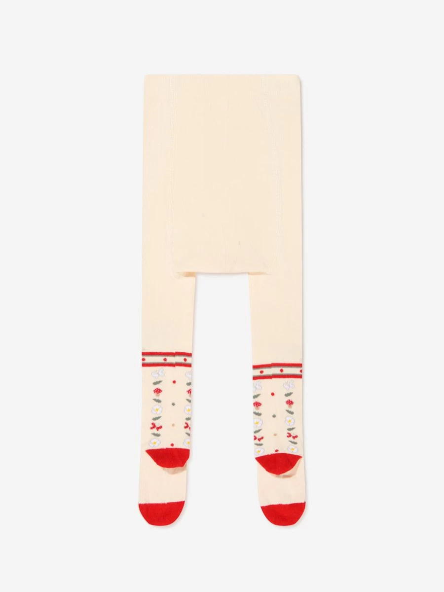 Monnalisa Baby Girls Jacquard Tights - Elegant & Comfortable Tights for Girls by Childsplay Clothing