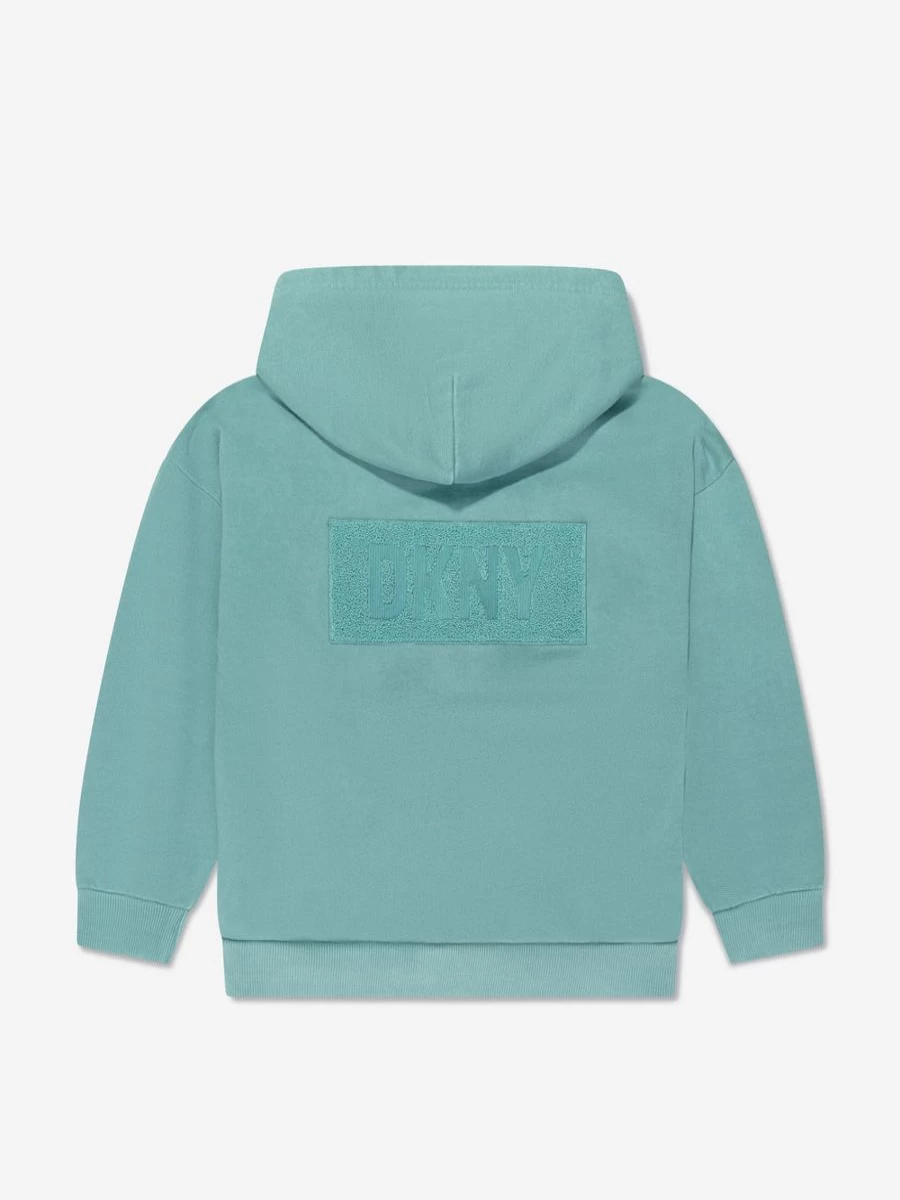 DKNY Boys' Turquoise Zip-Up Hooded Top for Kids