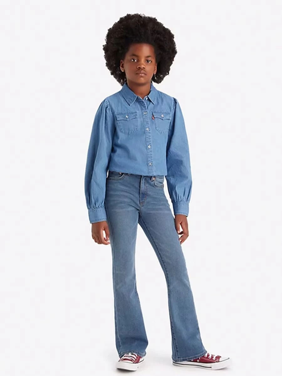 Levi's Kids Boys High Rise Flare Jeans in Blue - 726 Style