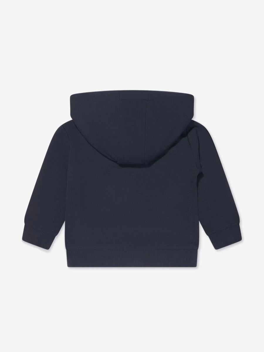 Guess Baby Boys Navy Logo Hoodie - Soft Cotton Pullover for Infants & Toddlers