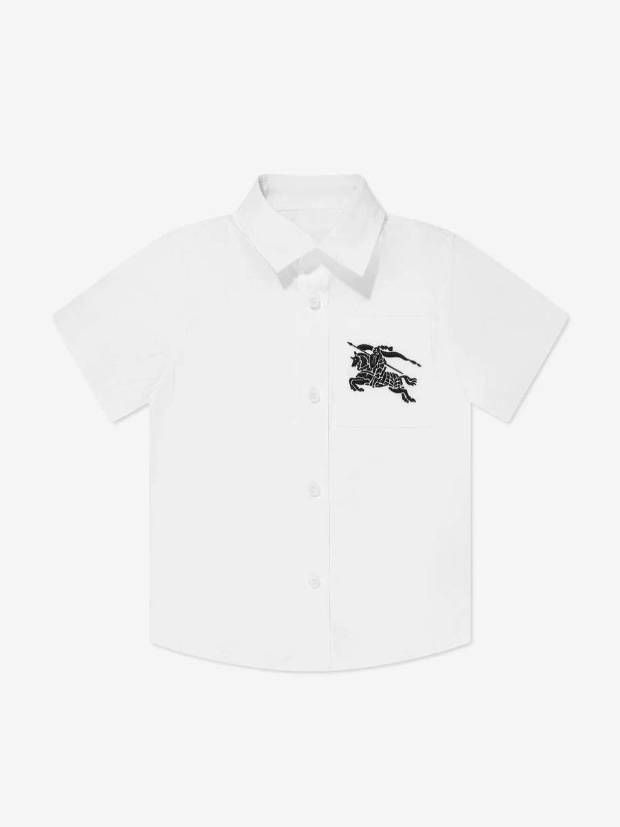 Burberry Kids Teen Boys Owen White Shirt – Classic Casual Style