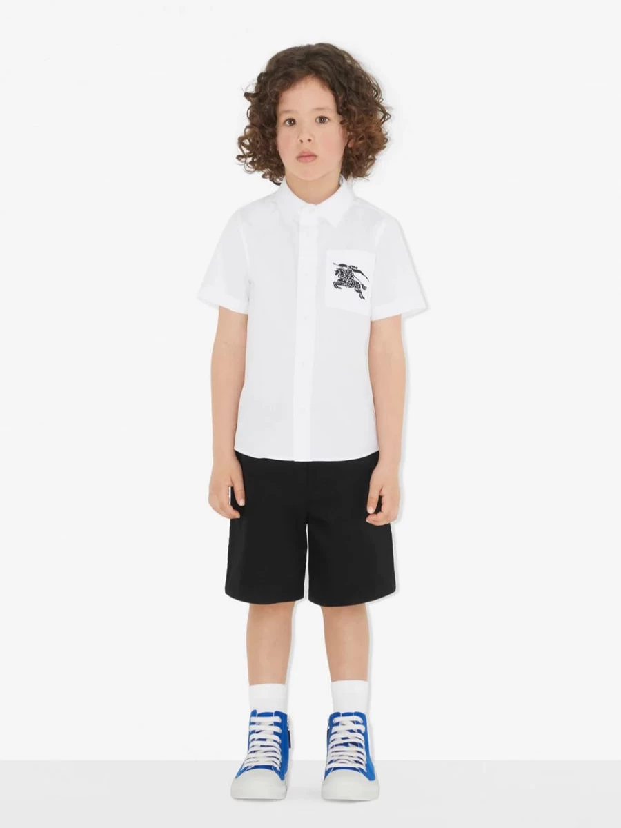 Burberry Kids Teen Boys Owen White Shirt – Classic Casual Style