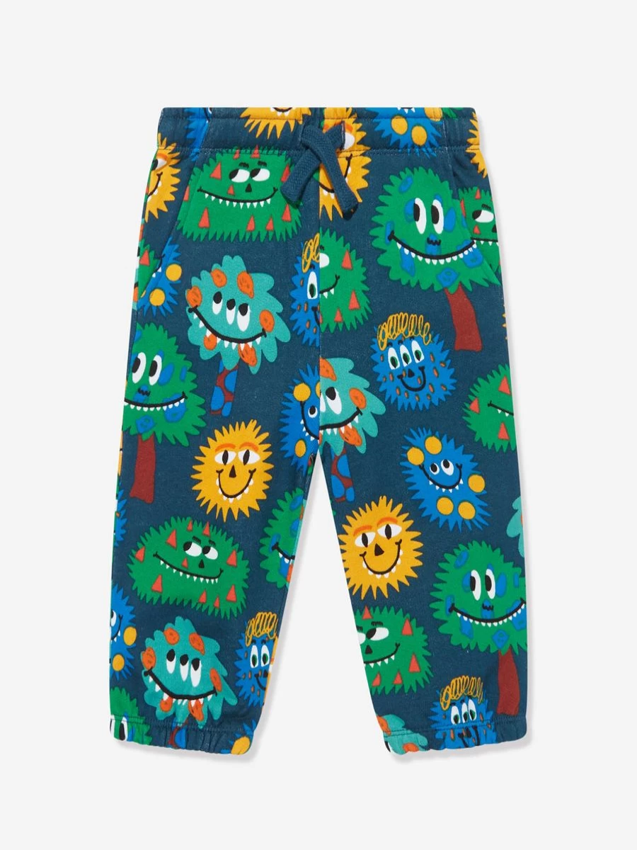Stella McCartney Kids Boys Blue Monster Print Joggers Pants