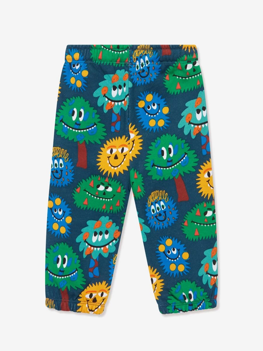 Stella McCartney Kids Boys Blue Monster Print Joggers Pants