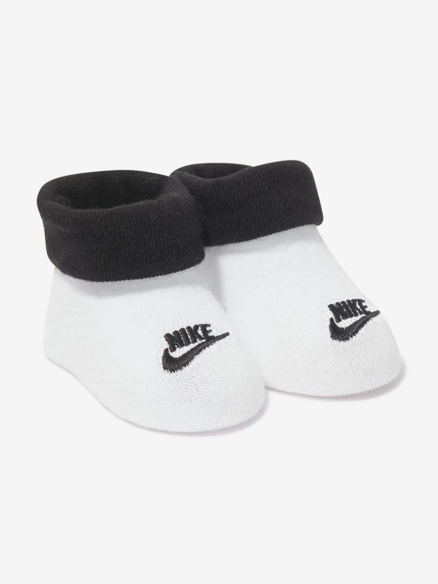Nike Baby Boys' Futura Bootie Socks Set - Black Soft Comfortable Ankle Socks for Infants