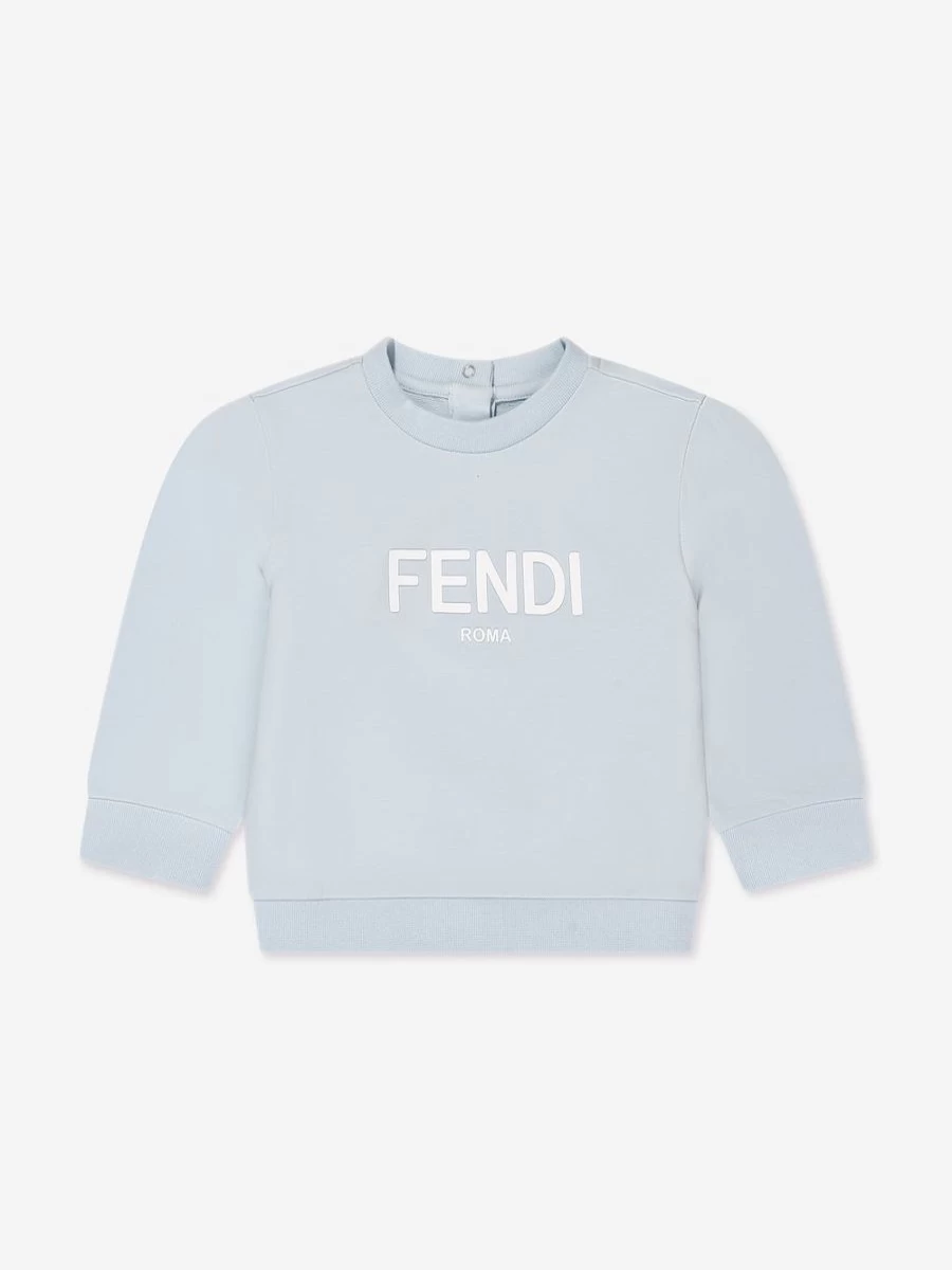 Fendi Kids Baby Blue Logo Sweatshirt for Infants