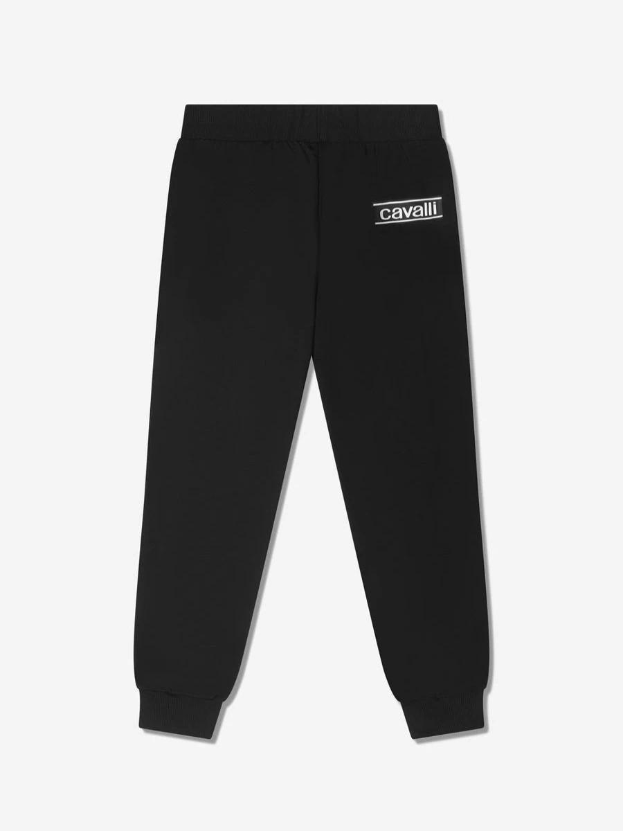 Roberto Cavalli Boys Cotton Logo Tape Joggers Pants Casual Comfortable