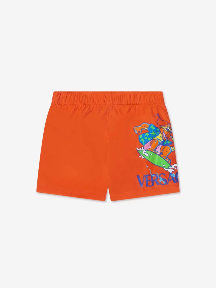 Versace Baby Boys Orange Swim Shorts – Comfortable & Stylish Infant Swimwear