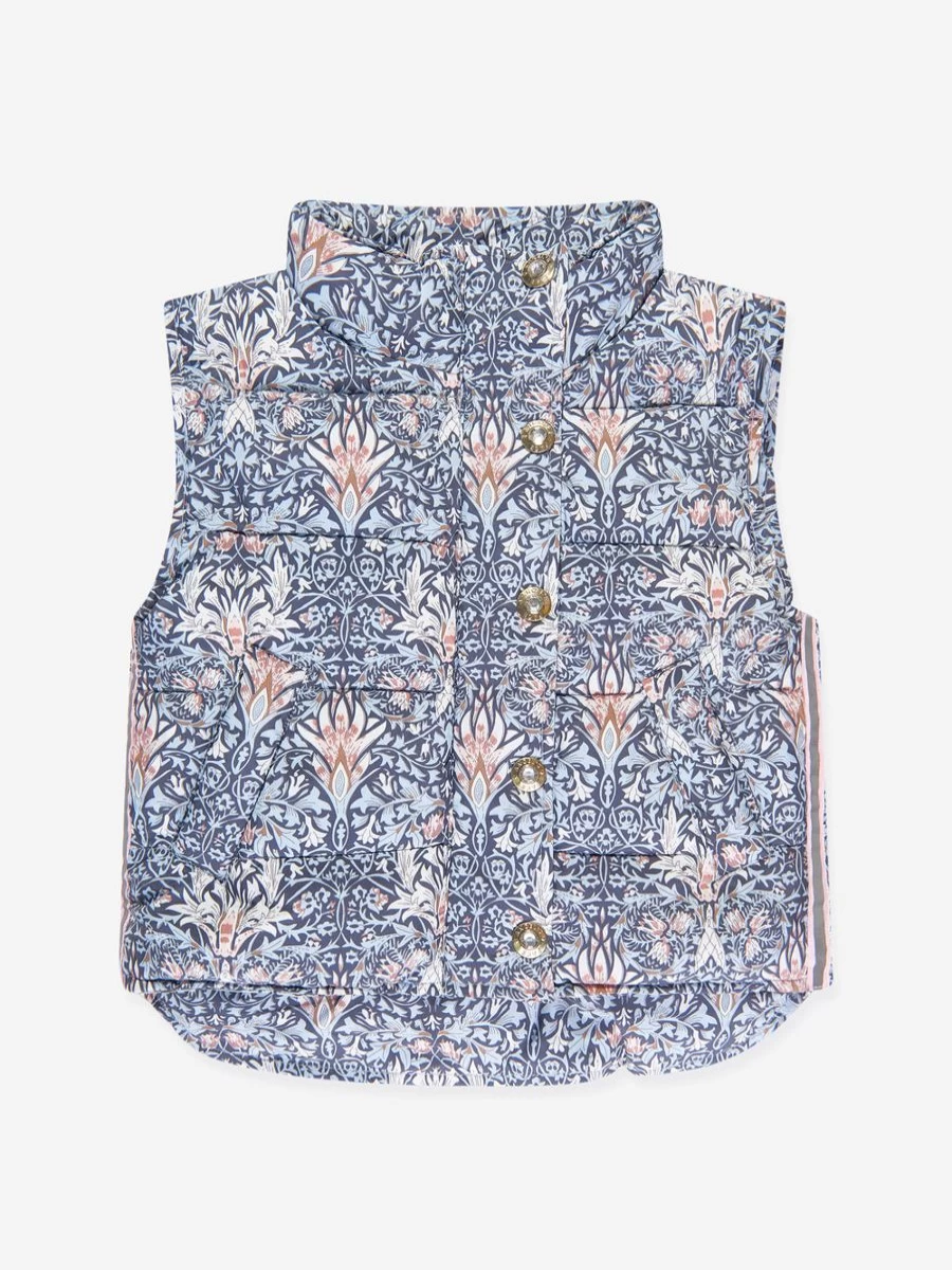 Angels Face Girls Blue Tabatha Printed Gilet Vest for Kids