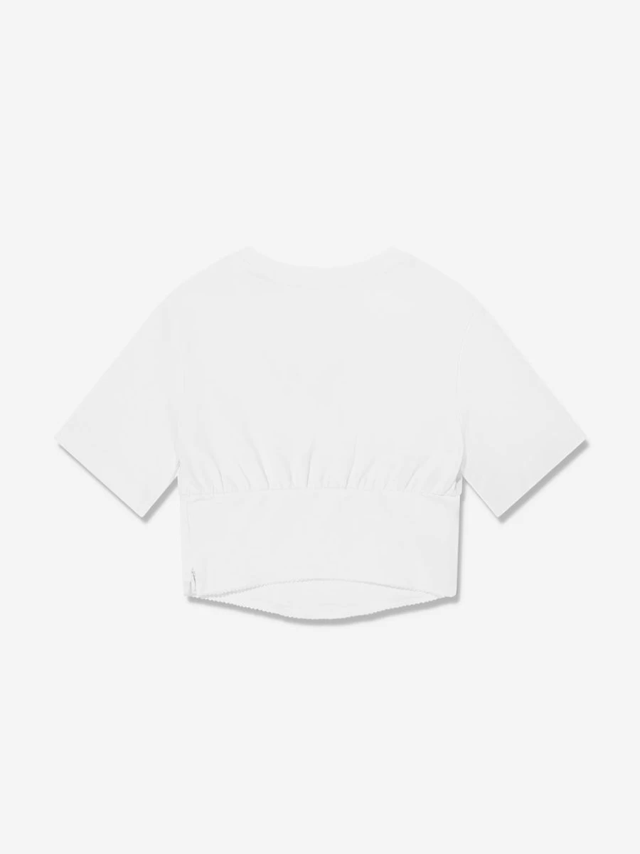 Dolce & Gabbana Kids Girls White Corset T-Shirt | Fashionable Fit for Girls