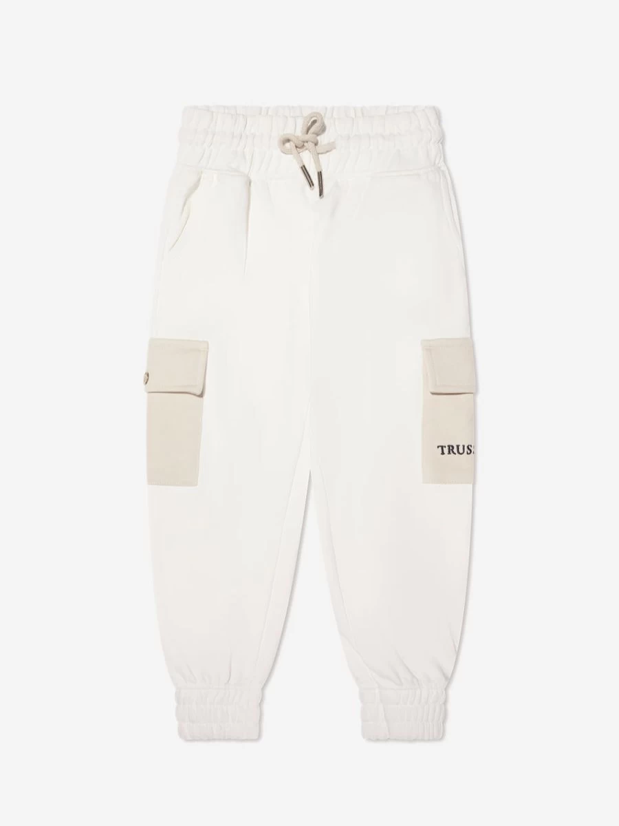 Trussardi Boys Ivory Umati Joggers - Comfortable Casual Pants for Kids