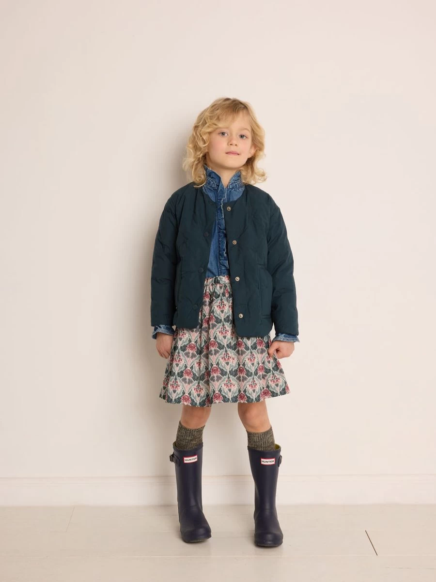 Bonpoint Girls Baila Quilted Jacket - Green Outerwear for Girls