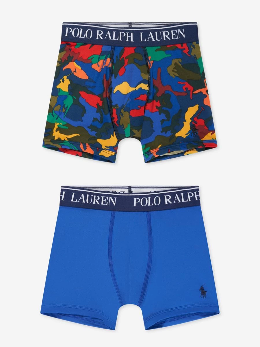Ralph Lauren Kids Boys' Cotton Boxer Shorts 2-Pack - Soft Comfort Underwear Set