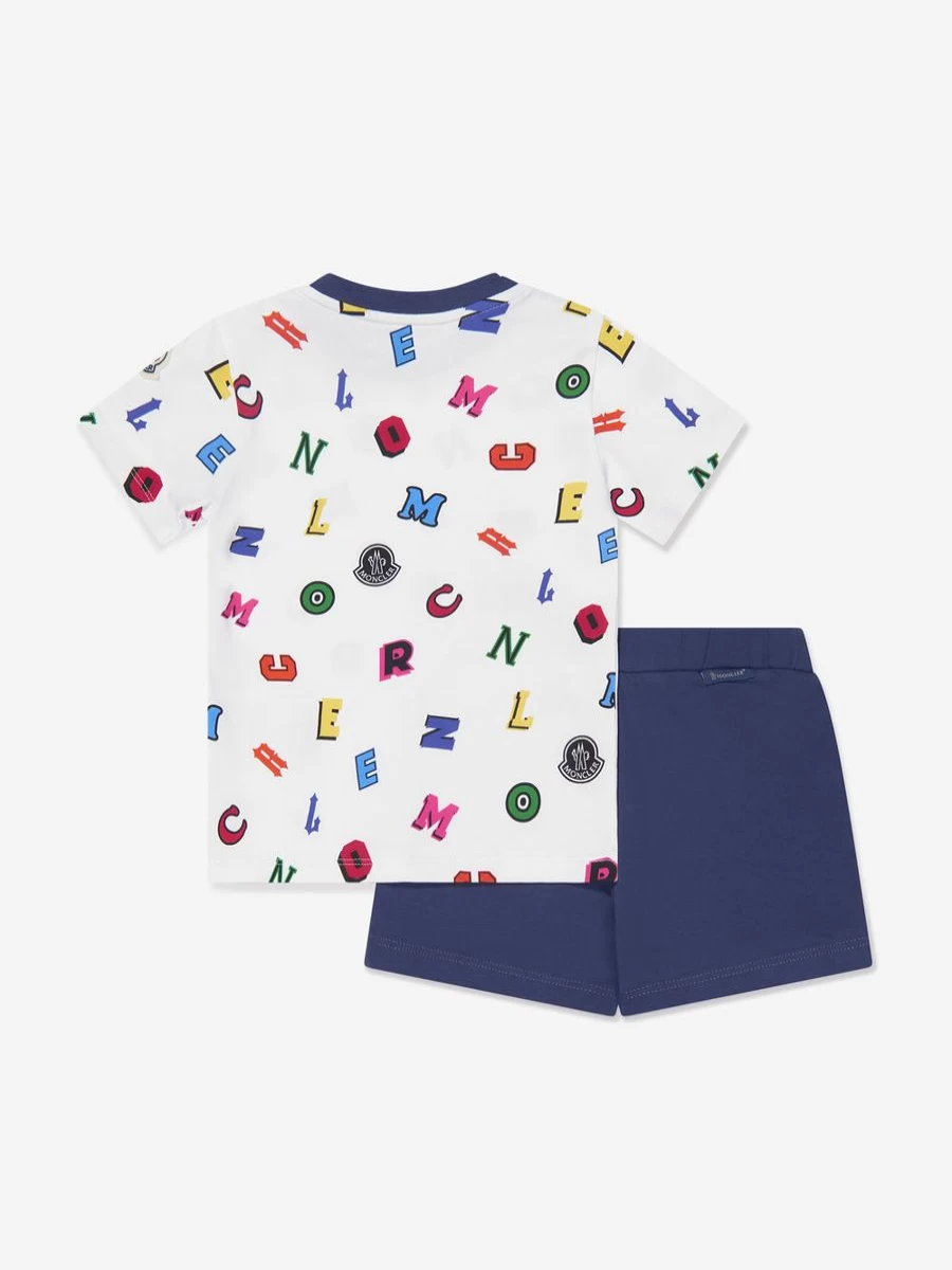 Moncler Enfant Baby Boys White T-Shirt and Shorts Set - Premium Cotton Summer Outfit