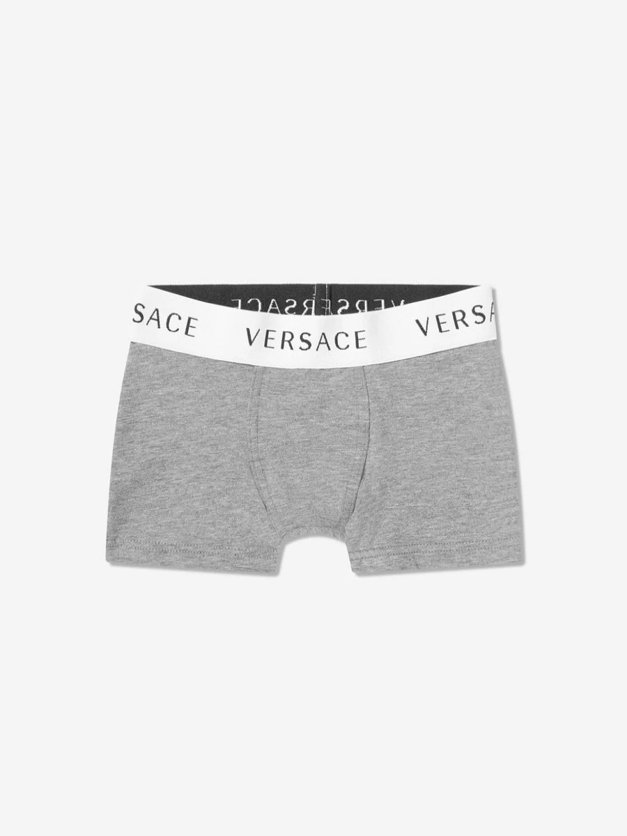 Versace Boys' Cotton Boxer Shorts 2-Pack - Soft Comfort Underwear Set