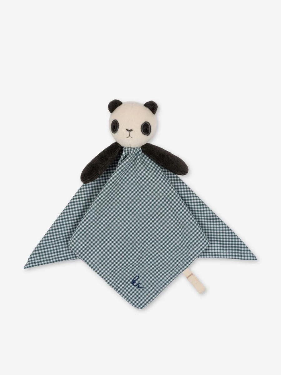 Konges Slojd Baby Sleepy Panda Comforter - Soft 40cm Multicolor Security Blanket for Infants